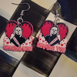 COPY - Michael Myers "  A man that will chase you " acrylic earrings